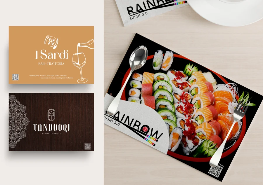 Tovaglietta in carta Space M personalizzata con QR code